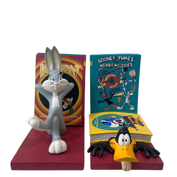 Vintage Warner Brothers Looney Tunes Bugs Bunny Bookend Cartoon Collectible - Picture 9 of 11
